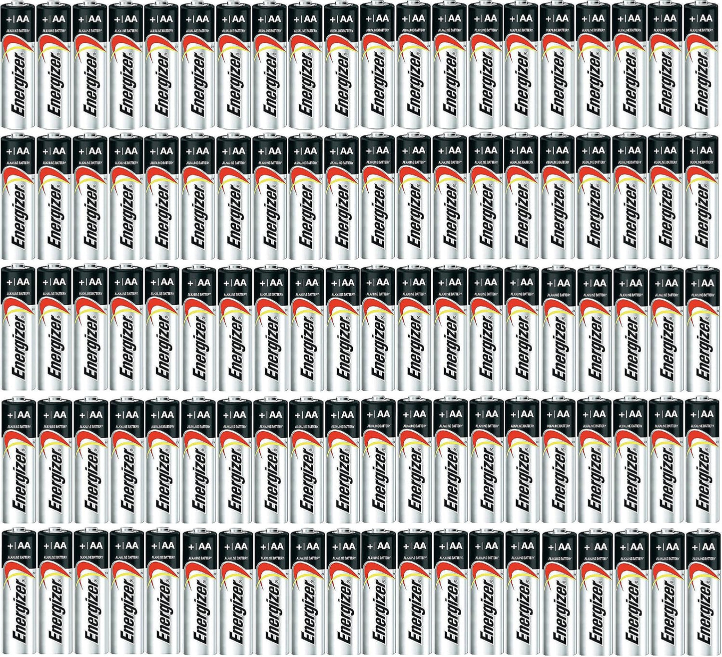 AA Max Alkaline E91 Batteries Made in USA - Expiration 12/2024 or Later - 100 Count