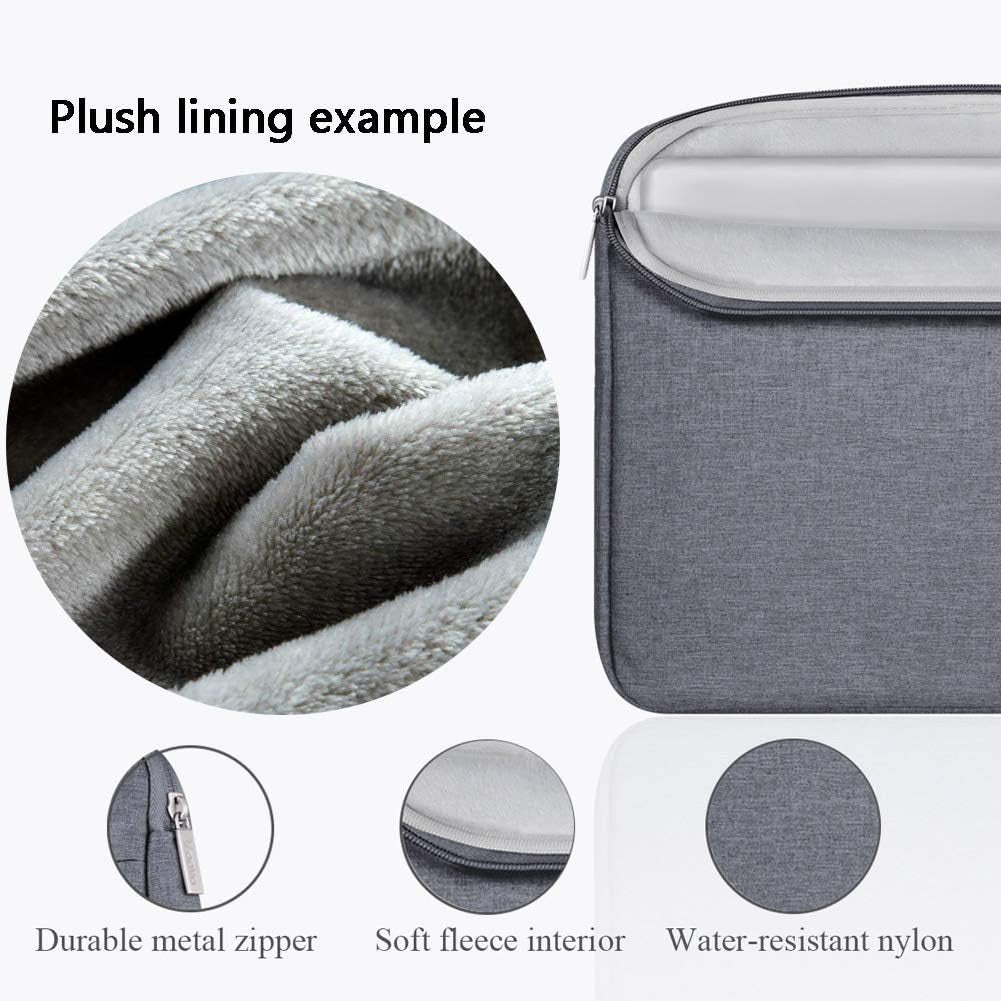 11 11.6 12 Inch Laptop Sleeve Case,Slim Computer Cover Bag Compatible with Macbook Air 11,Mac 12,Surface Pro 9 8 7/Laptop Go 2 3,HP Acer Asus Samsung Chromebook 4,Grey