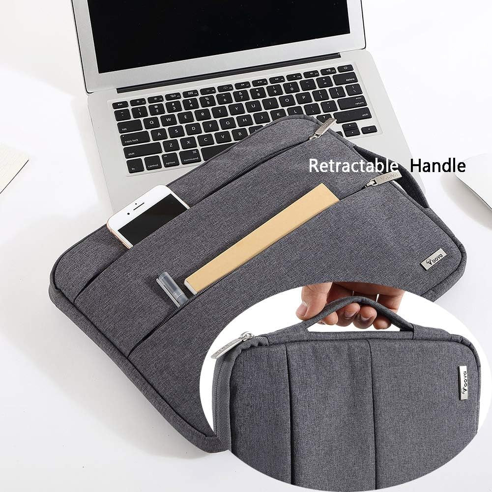 11 11.6 12 Inch Laptop Sleeve Case,Slim Computer Cover Bag Compatible with Macbook Air 11,Mac 12,Surface Pro 9 8 7/Laptop Go 2 3,HP Acer Asus Samsung Chromebook 4,Grey